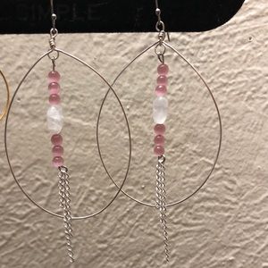 Handmade sterling silver hoop earrings